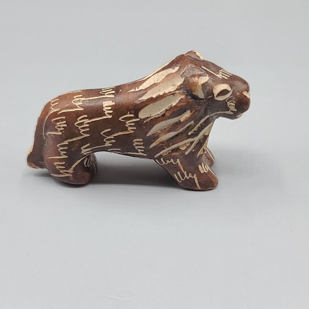 Soapstone BearHand Carved Vintage Figurine Kenya